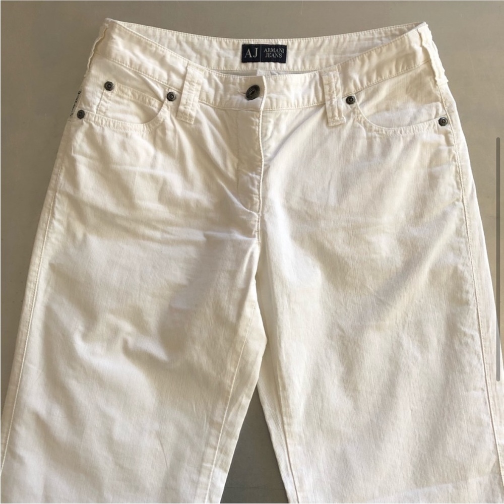 ⭐️Armani Jeans⭐️White Wide Leg Jeans Light Summer Denim Women's Size 4 GUC